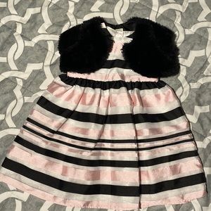 Stripedtoddler girl formal dress